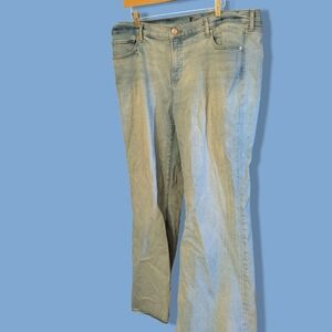 Express Light Blue Straight Leg Jeans